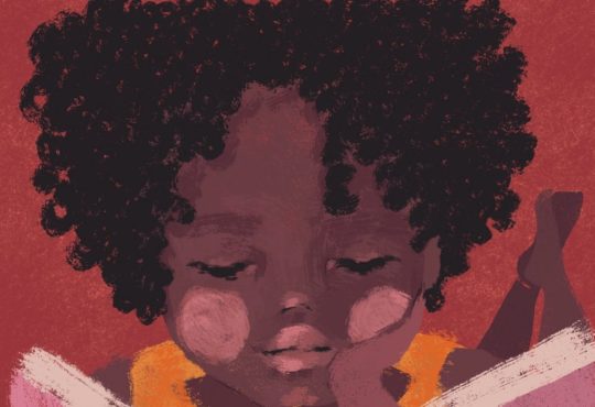 Illustration fille afro-latine lisant
